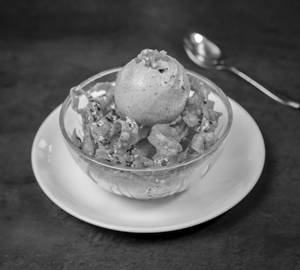 Sesame Ice Cream With Honey Tossed Noodles