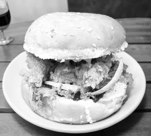 Chicken with chees burger