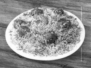 Veg manchuria biryani
