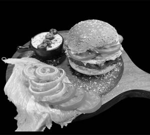 Chicken creamy tikka burger