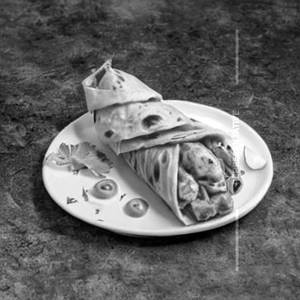 Cheese kadhai chicken roll