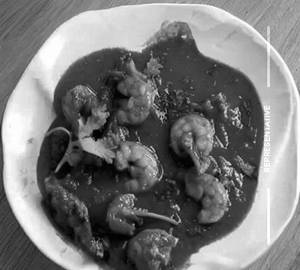 Chilli prawns gravy
