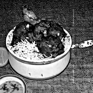 Chicken lollypop biryani