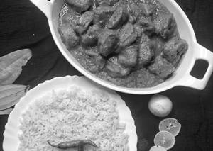 Soya Chaap Masala With Rice