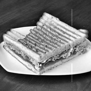 Three layer vegetable club sandwich