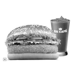 Original Whopper Veg(XL size Bun)+Chocolate Thick Shake.