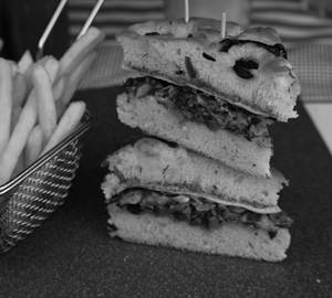 Mushroom and Cheddar Cheese Sandwich