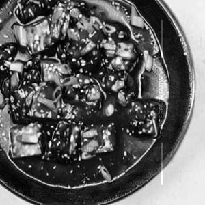 Tofu & Button Mushrooms In Black Bean Sauce