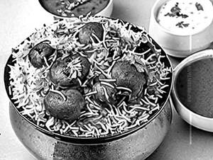 Mushroom biriyani