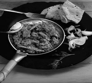 plain roti with mutton curry