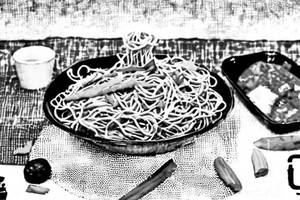 Mushroom Hakka Noodles