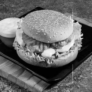 Cheese burst chicken burger