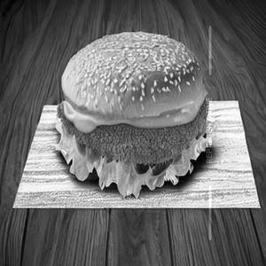 Cheese burst fried chicken burger