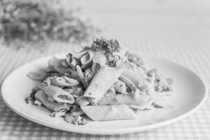 Chicken Arrabiata Penne Sauce [Red Sauce] With Garlic Bread