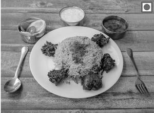 Hyderabadi Chicken Dum Biryani With Pepper Chicken [1 Plate]