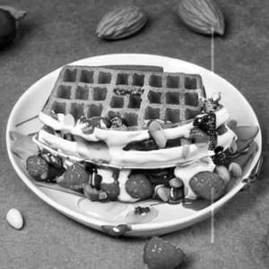 Mixed Fruits & Nuts Waffle