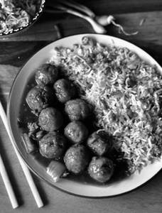 Veg triple fried rice with manchurian