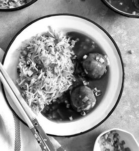 Veg Fried Rice Manchurian Bowl