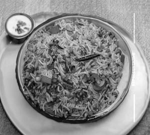 Schezwan mushroom fried rice