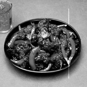 Crispy Lamb Oyster Chilli Sauce