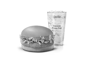 Korean Mc Aloo Tikki Burger+ Korean Yuzu-Pop Sprite