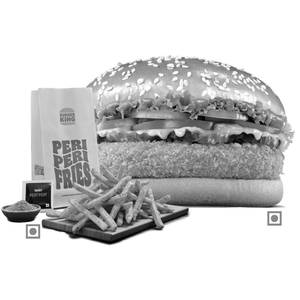 Original Whopper Veg(XL size Bun)+Peri Peri Fries(M).