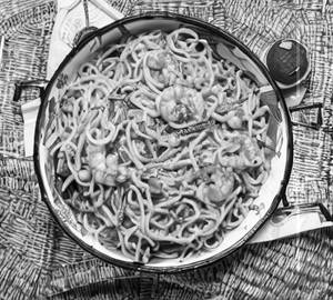 Schezwan noodles      [prawns]
