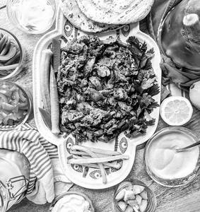 Only Chicken Shawarma In Plate