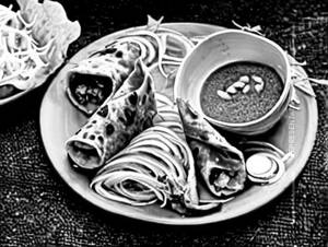 Soya Chaap Rumali Roll