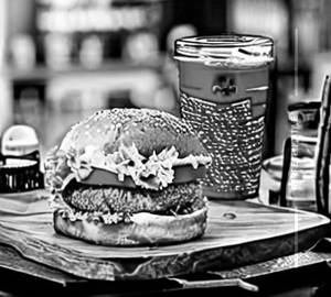 Tandoori chicken burger
