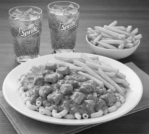 Pork Pasta + Frech Fries + Cold Drinks(250Ml)