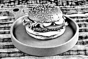 Schezwan veg burger