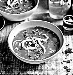 Chicken Burnt Garlic Soup