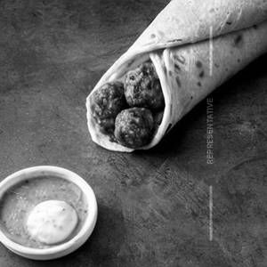 Chicken meat balls wrap