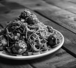 Veg Manchurian Noodles