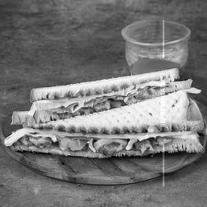 Chicken sausage cheese sandwich