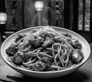 Burnt Garlic Chicken Noodles