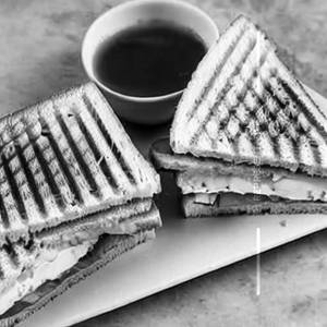 Boiled egg sandwich grilled