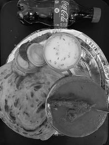 Andhra Chicken Curry + 2 Malabar Paratha + Coke