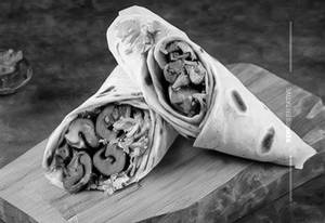 Mushroom kathi roll