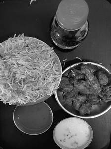 Chicken Biyani Rice Only + Chicken-fry + Coke