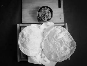 Bhature with Aloo Tamatar Bhaji