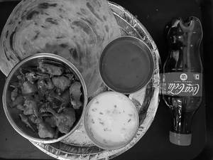 Andhra Chicken-65 + 2 Pcs Malabar Paratha + Coke