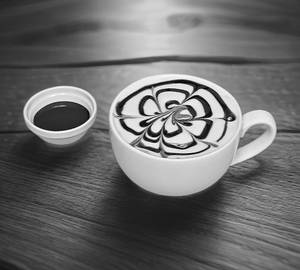 Cafe mocha (warm cup of espresso layered with hot chocolate]
