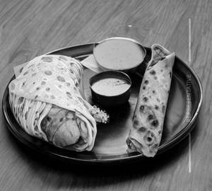 Achari chaap roll