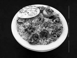 Mushroom kaju biryani