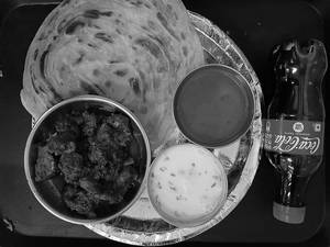Andhra Mutton Fry + 2 Pcs Malabar Paratha + Coke