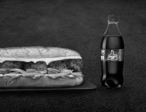 Tikki & Double Cheese Sub-Sandwich + Thums Up
