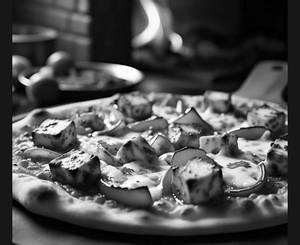 Paneer tikka stuffed pizza