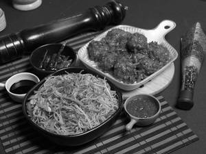 Veg Manchurian + Veg Noodle